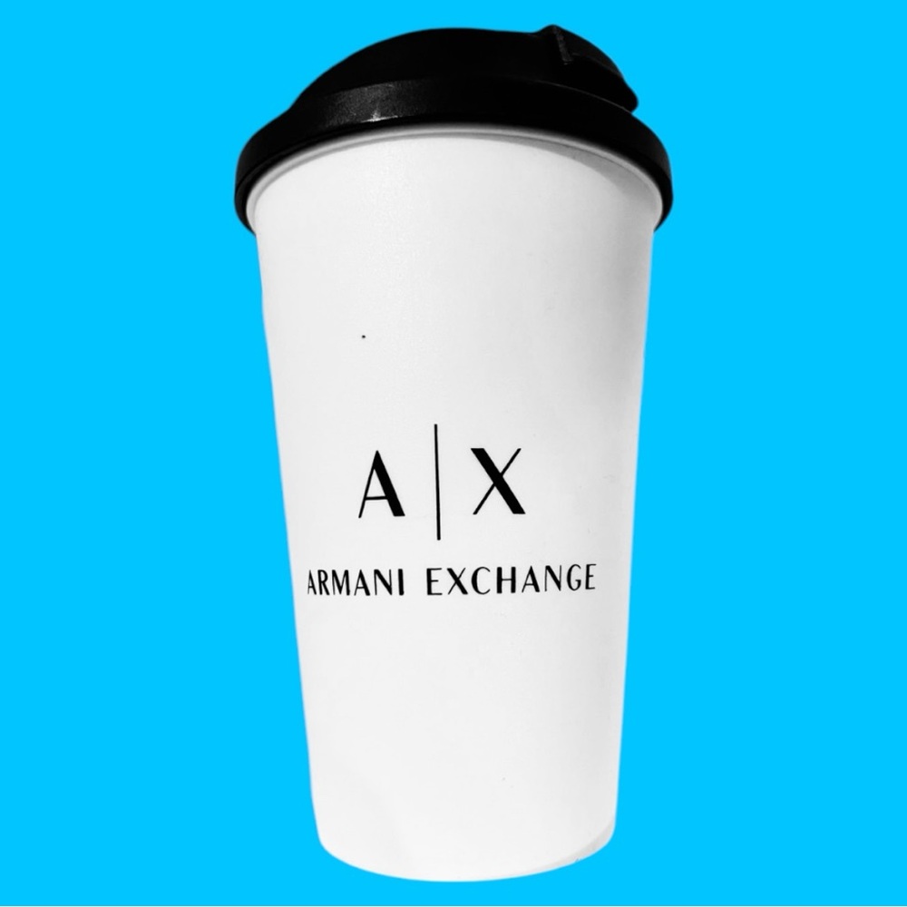 NWT Armani Travel Mug Tumbler Coffee Tea Drink AX Gift